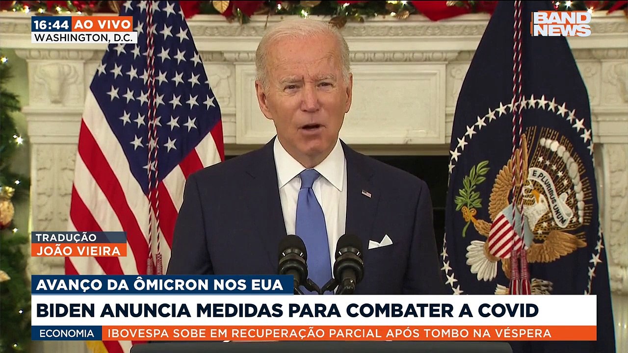 O presidente americano fez um pronunciamento sobre as novas medidas de combate a covid que o país irá adotar. #BandJornalismo