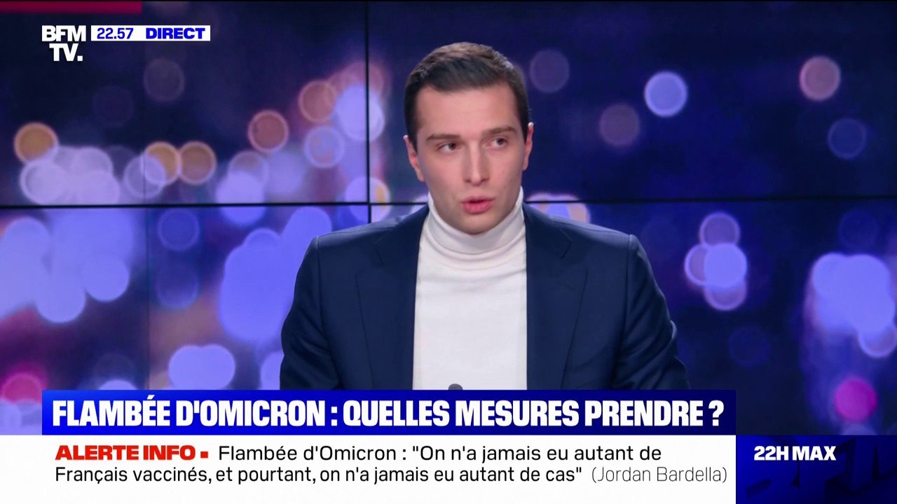 Jordan Bardella: "On n'a jamais eu autant de Français vaccinés et pourtant on n'a jamais eu autant de cas"