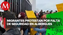 Migrantes protestan en cuartel militar de Tijuana exigiendo protección