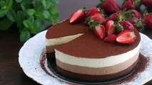 No-Bake Triple Chocolate Mousse Cake Recipe