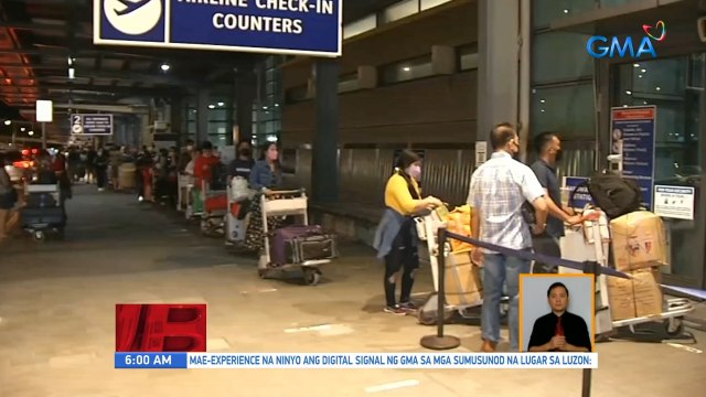 Ilang biyaherong naghahabol makauwi sa probinsya, dumagsa sa paliparan | UB