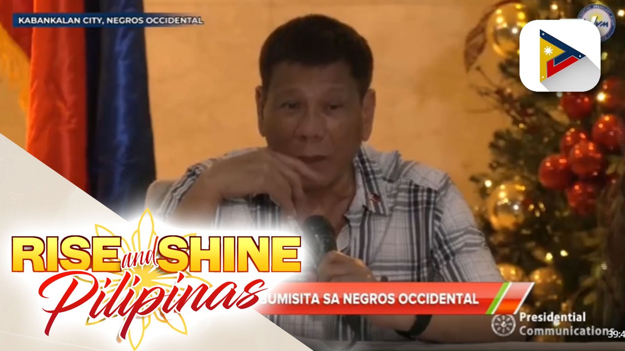 Pres. Duterte, bumisita sa Negros Occidental; P10-B, inilaan sa rehabilitasyon ng mga lugar na nasalanta ng bagyong Odette