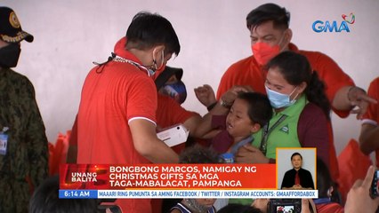 Bongbong Marcos, namigay ng Christmas gifts sa mga taga-Mabalacat Pampanga | UB