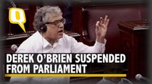 Watch | TMC MP Derek O'Brien Suspended for Allegedly Throwing Rajya Sabha Rulebook