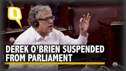 Watch | TMC MP Derek O'Brien Suspended for Allegedly Throwing Rajya Sabha Rulebook