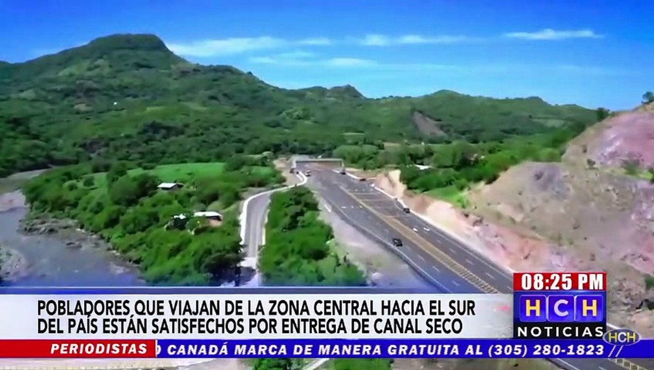 Pobladores que viajan de la zona central hacia el sur del país están satisfechos con el Canal Seco