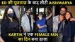 Aishwarya Avoids Media After ED Questioning, Kartik Surrounded By Girl Fans, Varun, Shahid Spotted