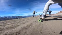 Duo Shows Tricks While Skateboarding, Skating And Cycling