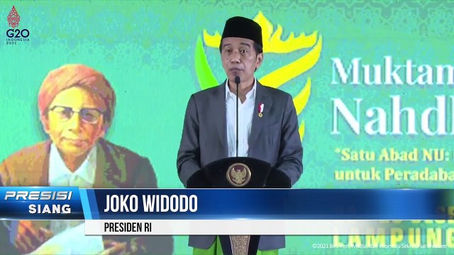Presiden Jokowi Resmikan Pembukaan Muktamar ke-34 NU, Lampung Tengah