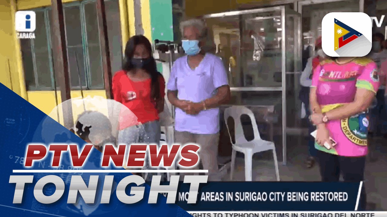 DOTr orders all ports to ensure unhampered delivery of relief goods to affected areas; Supply of electricity in most areas in Surigao City being restored