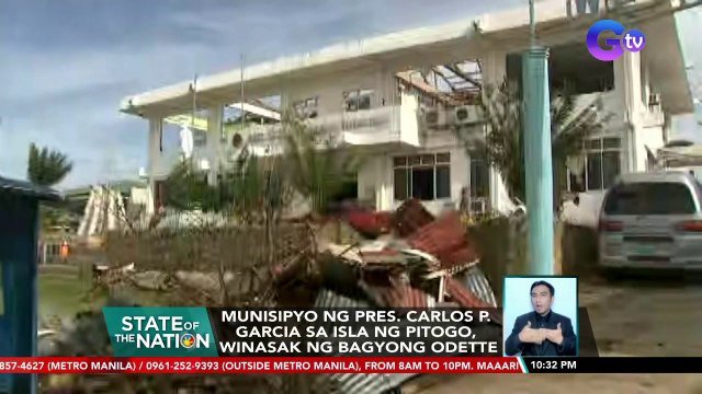 Munisipyo ng Pres. Carlos P. Garcia sa Isla ng Pitogo, winasak ng Bagyong Odette | SONA