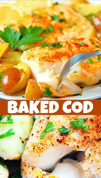 BAKED COD #cookingshorts