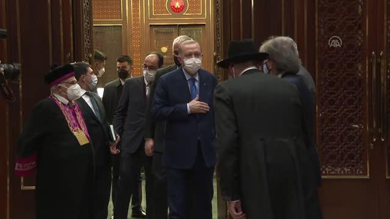Cumhurbaşkanı Erdoğan, Türk Yahudi Toplumu ve İslam Ülkeleri Hahamlar İttifakı Üyelerini kabul etti