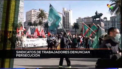 Tải video: teleSUR Noticias 14:30 22-12:Organizaciones sindicales de Uruguay denuncian persecución del Gobierno