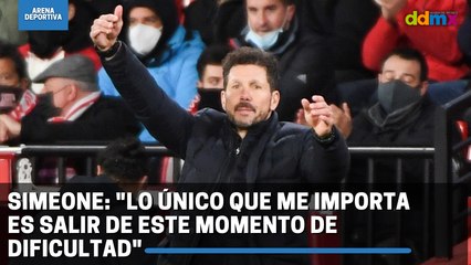 Simeone: 'Lo único que me importa es salir de este momento de dificultad'