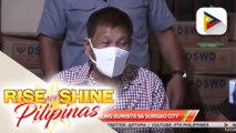Pres. Duterte, muling bumisita sa Surigao City; cash aid para sa mga nasalanta, tiniyak