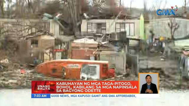 Kabuhayan ng mga taga-Pitogo, Bohol, kabilang sa mga napinsala sa bagyong Odette | UB