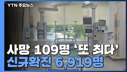 위중증 1,083명·사망 109명 '또 최다'...신규확진 6,919명 / YTN