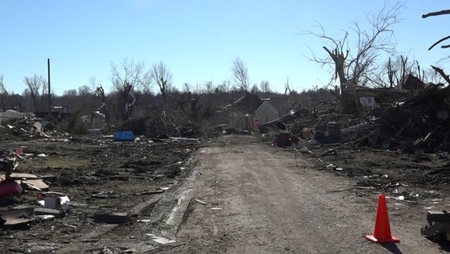 Continuing to clean up from tornado devastation