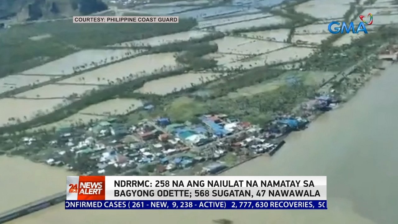 NDRRMC: 258 na ang naiulat na namatay sa bagyong Odette; 568 sugatan, 47 nawawala | 24 Oras News Alert