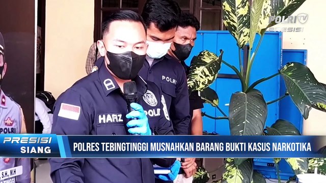 Polres Tebing Tinggi Rilis Pengungkapan Kasus dan Pemusnahan Barang Bukti Narkotika