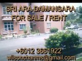 SRI ARA DAMANSARA APARTMENT FOR SALE / RENT  6012 3661922