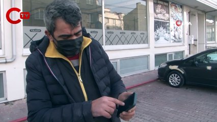 Esenyurt’ta aracı çalıştıramayınca iterek çaldılar