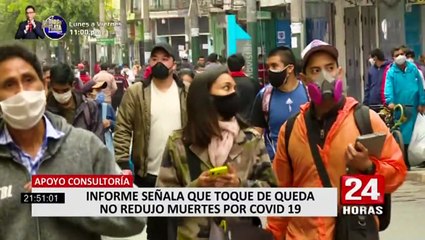 Toque de queda no redujo muertes por coronavirus en el Perú, según estudio