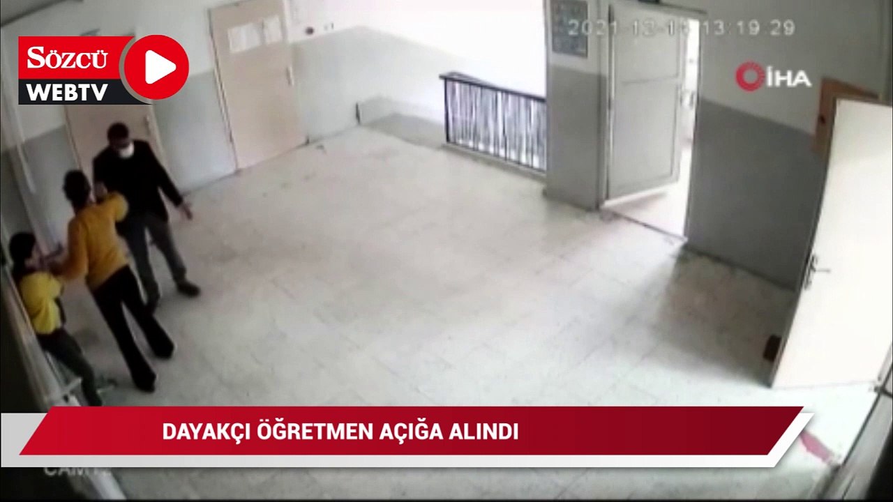 Öğretmenin öğrencisini tekme tokat dövdüğü anlar kamerasında