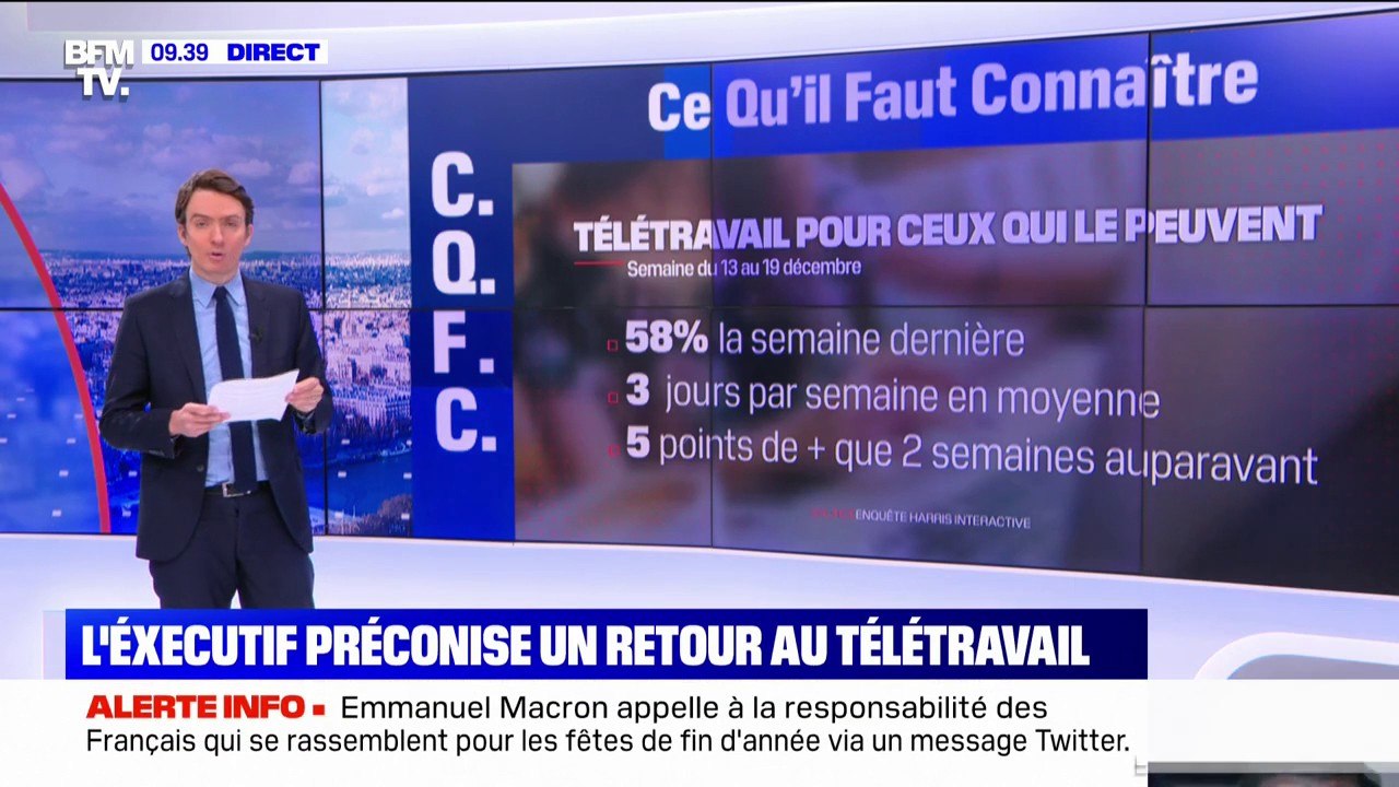 L'exécutif préconise un retour au télétravail