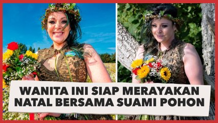 Wanita Ini Siap Merayakan Natal Bersama Suami Pohon, Sudah 3 Tahun Menikah