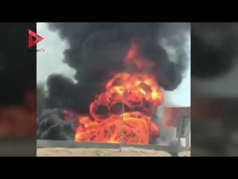 انفجار خط غاز في شارع التسعين بالتجمع الخامس