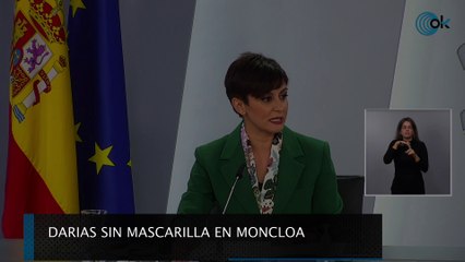 DARIAS sin mascarilla en Moncloa