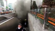 Şişli Metro Durağı'nın Fulya yönündeki alt geçidi basan duman paniğe neden oldu