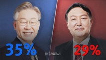 [나이트포커스] 이재명 35%·윤석열 29% [전국지표조사] / YTN