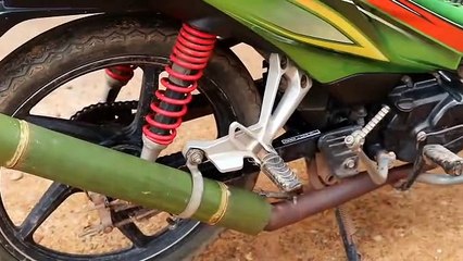 KNALPOT MOTOR PAKAI BAMBU