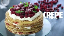 White Chocolate Raspberry Crepe Cake Recipe