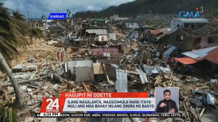 Pangulong Duterte, nagtungo sa Siargao at nangako na may paparating pang tulong sa mga nasalanta | 24 Oras