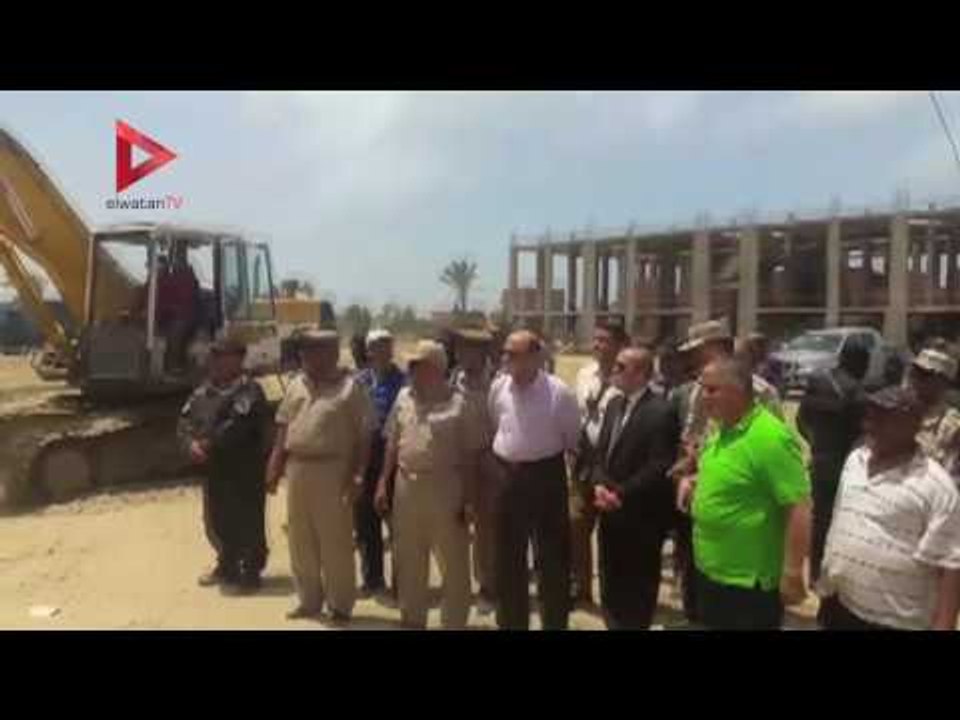 إزالة تعديات على مساحة 13 فدانا من أملاك الدولة بدمياط الجديدة