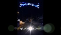 Lumières, illuminations de Noël, Grande Rue à Foncine-le-Haut - Location vacances en gites - Montagnes Jura - Gitedujura.com