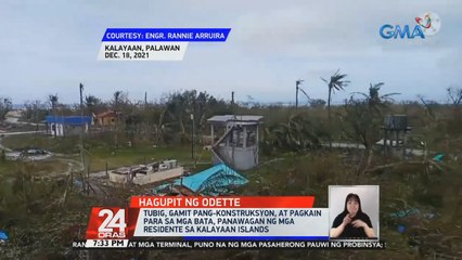 Tubig, gamit pang-konstruksyon, at pagkain para sa mga bata, panawagan ng mga residente sa Kalayaan Islands | 24 Oras