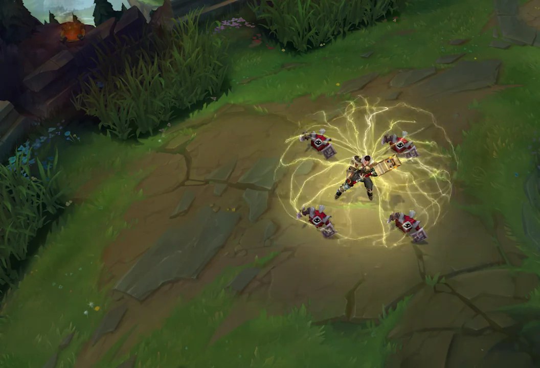 W - Campo Estático / Hipercarga de Jayce — Vídeo: Riot Games