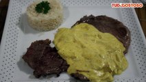 Bife ao molho de mostarda