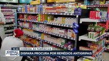 O surto de gripe causou uma corrida às farmácias em várias cidades. É muita gente atrás de remédios para aliviar dores e problemas respiratórios. #BandJornalismo