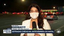 Estrada que liga São Paulo ao litoral está cheia na antevéspera de Natal.