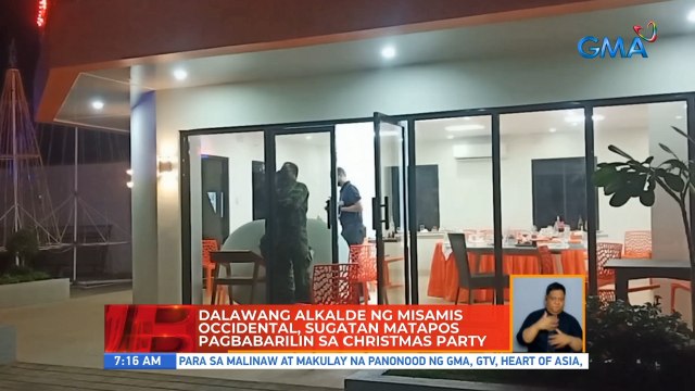 Dalawang alkalde ng Misamis Occidental, sugatan matapos pagbabarilin sa Christmas party | UB