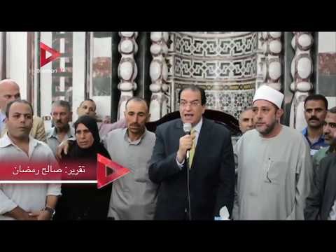 محافظ الدقهلية يقدم واجب العزاء في شهيد المطرية ويطلق أسمه على مدرسة بالعصافرة