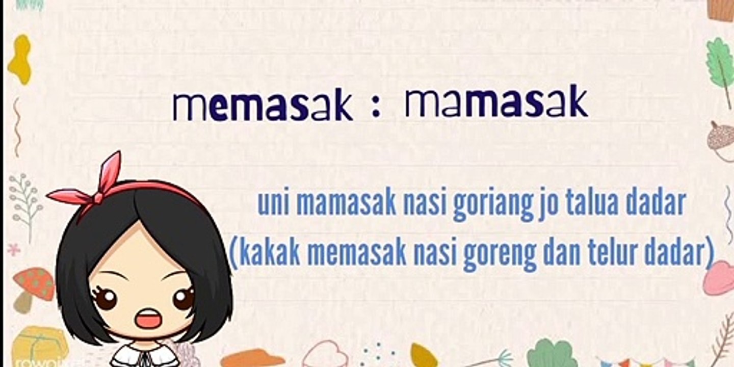 Belajar Bahasa Minang Kata Kerja Beserta Kalimatnya Bag.2
