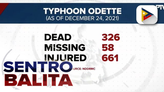 NDRRMC: Bilang ng mga napaulat na nasawi dahil sa bagyong Odette, umakyat na sa 326