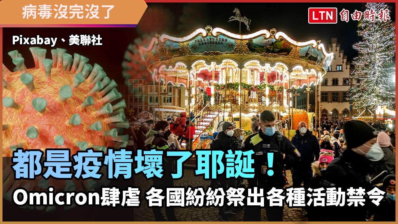 都是疫情壞了耶誕！  Omicron肆虐 各國紛紛祭出各種活動禁令